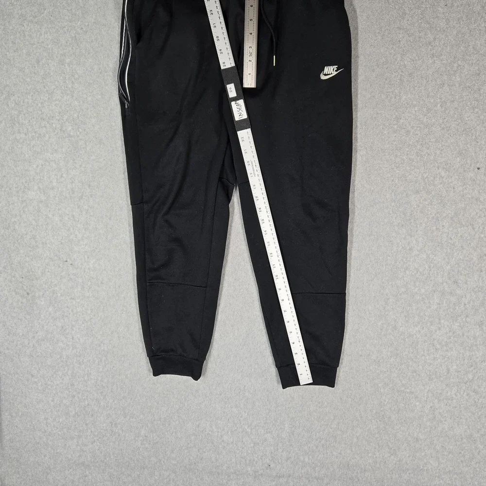 Nike Men Activewear Pants L Black Joggers Swoosh Logo 26